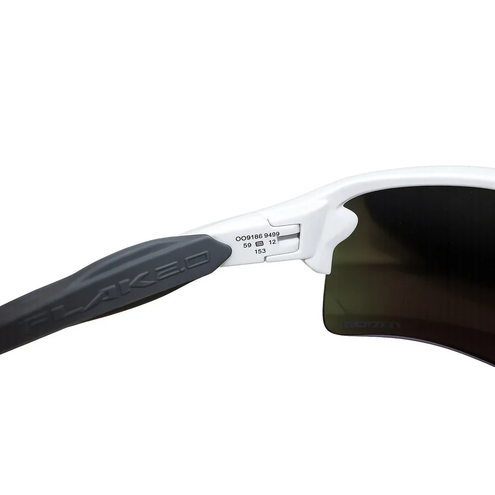 Oakley Flak 2.0 XL Prizm Sapphire Sunglasses Men OS Polished White Case included